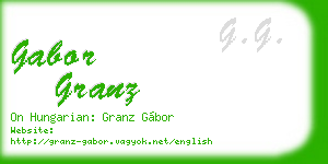 gabor granz business card